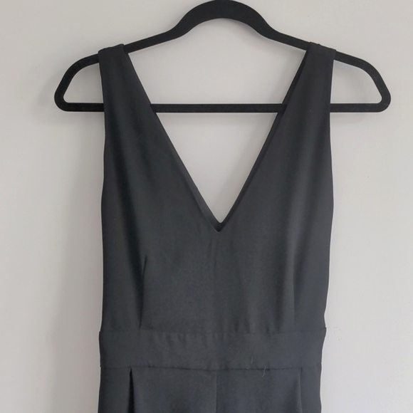 FRANK & OAK | Jumpsuit Wide Leg Crop Sleeveless Cinched Waist, Black, Womens S - Picture 4 of 12